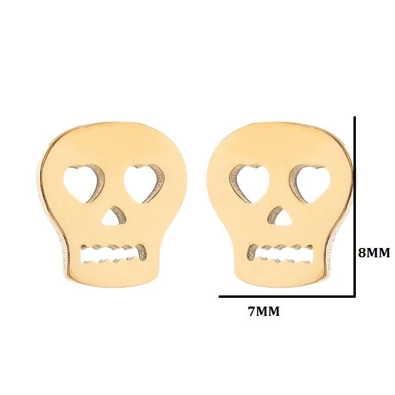 Wholesale Stainless Steel Skull Ear Studs